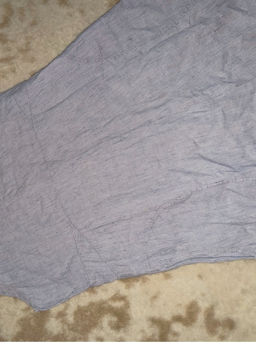 Rare flax maxi linen dress light blue summer fall pocket casual vtg coastal $200 - Picture 5 of 14